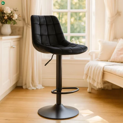 ARCOS 2 bárszék fekete bársony