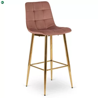 Bárszék rózsaszín bársony, ARIEL