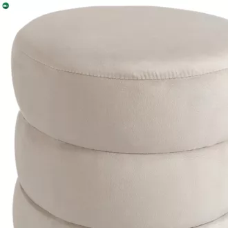 AURA kárpitozott puff krém bársony
