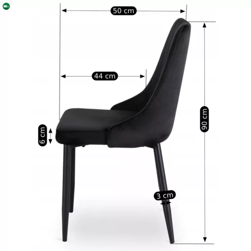 Szék BARI zöld bársony