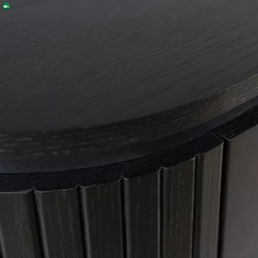 Komód 160 cm, háromajtós kivitelben, fekete színben BECK