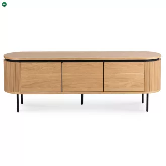   TV-szekrény 160 cm méretben, háromajtós kivitelben, tölgy színben BECK