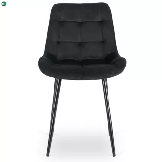 Szék fekete színben, bársony kárpittal CHRIS