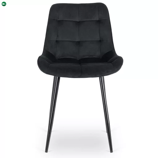 Szék fekete színben, bársony kárpittal CHRIS
