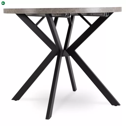 Kihúzható étkezőasztal 80–160 cm méretben, beton/fekete színben DORIAN