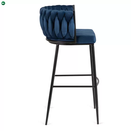 Bárszék sötétkék bársony, FLORES