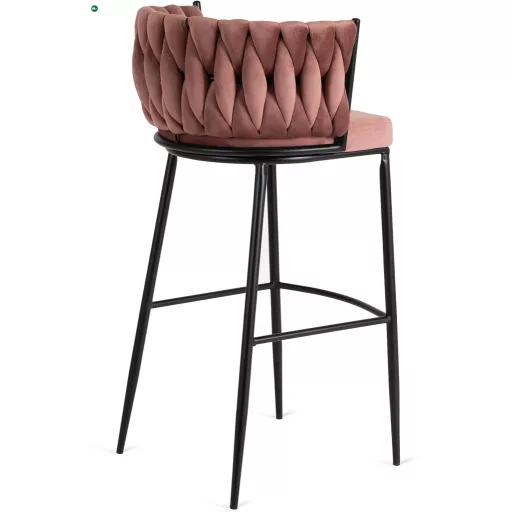 Bárszék rózsaszín bársony, FLORES