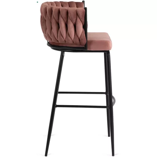 Bárszék rózsaszín bársony, FLORES