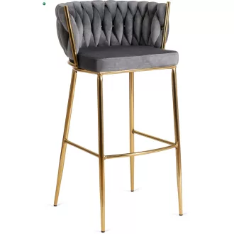 Bárszék szürke bársony, FLORES