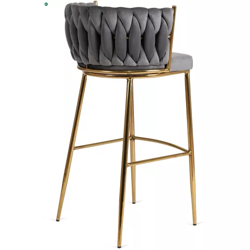 Bárszék szürke bársony, FLORES