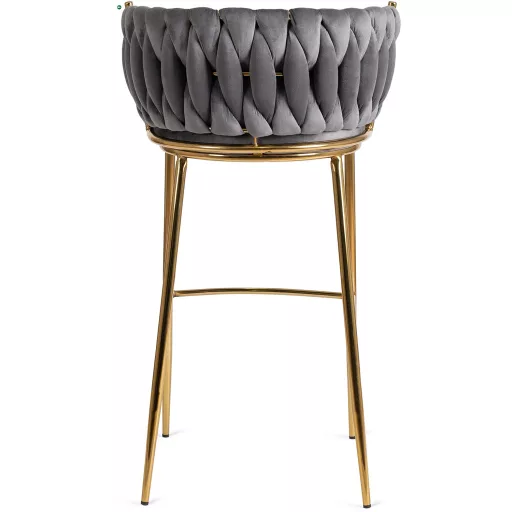 Bárszék szürke bársony, FLORES