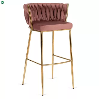 Bárszék rózsaszín bársony, FLORES