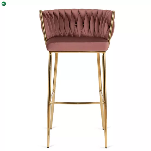 Bárszék rózsaszín bársony, FLORES