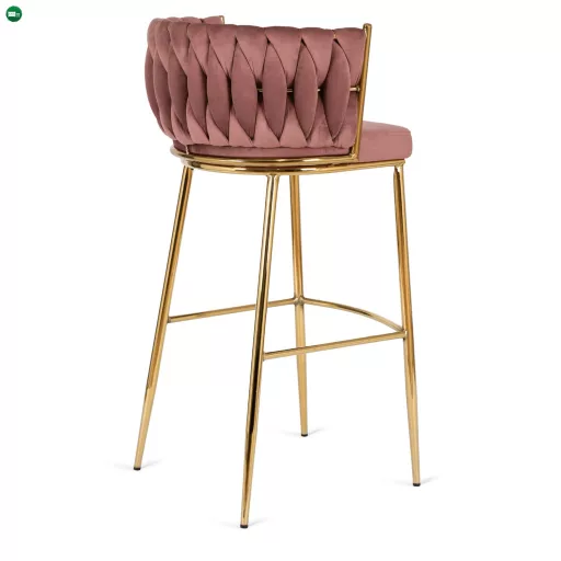 Bárszék rózsaszín bársony, FLORES