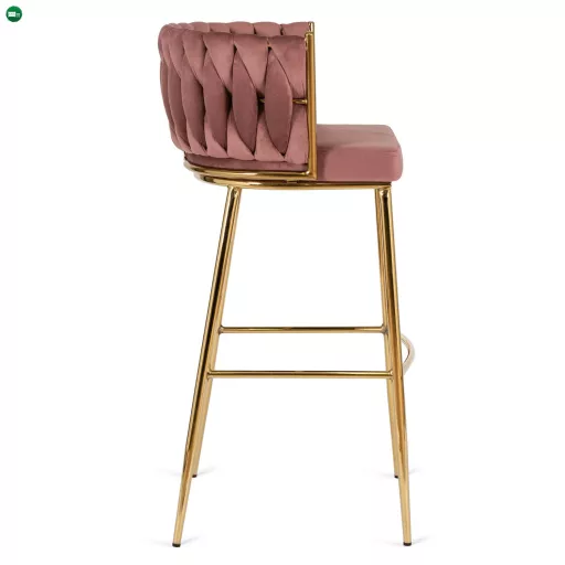 Bárszék rózsaszín bársony, FLORES