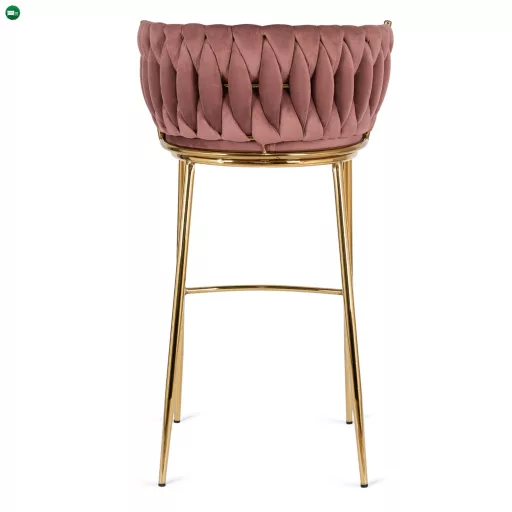 Bárszék rózsaszín bársony, FLORES