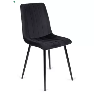 Szék fekete színben, bársony kárpittal IBIS