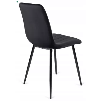 Szék fekete színben, bársony kárpittal IBIS