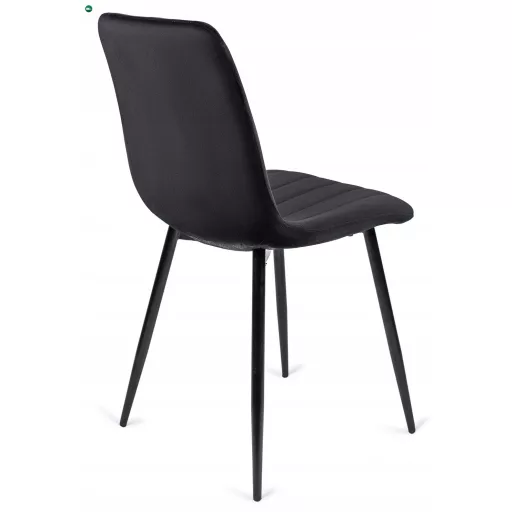 Szék fekete színben, bársony kárpittal IBIS