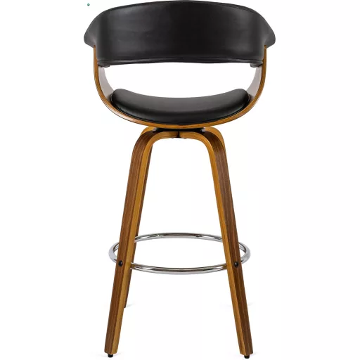 Elegáns forgó bárszék fekete Eko-bőr kárpittal. JERSEY