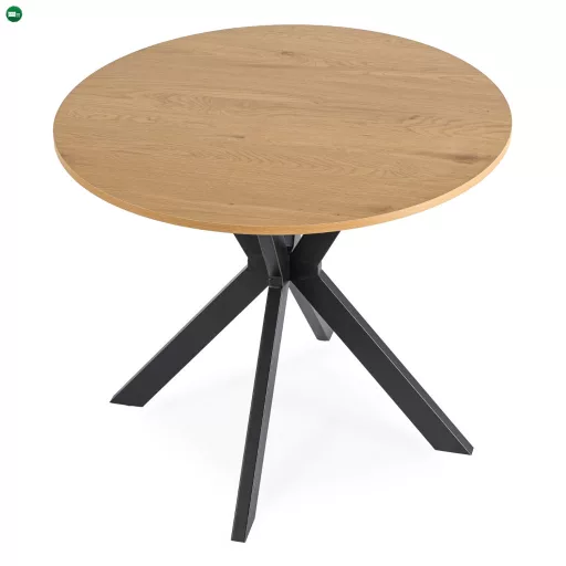 Étkezőasztal 90 cm méretben, arany tölgy/fekete színben LAUREN