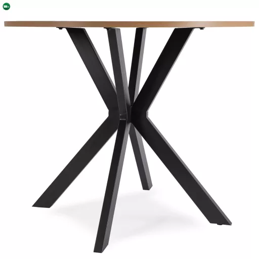 Étkezőasztal 90 cm méretben, arany tölgy/fekete színben LAUREN