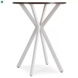 Étkezőasztal 60 cm méretben, dió/fehér színben LAUREN