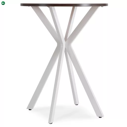 Étkezőasztal 60 cm méretben, dió/fehér színben LAUREN