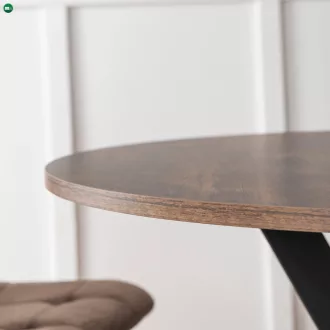   Étkezőasztal 90 cm méretben, rusztikus tölgy/fekete színben LAUREN