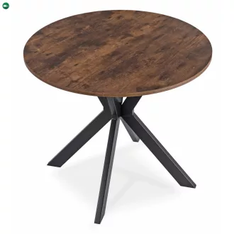   Étkezőasztal 90 cm méretben, rusztikus tölgy/fekete színben LAUREN