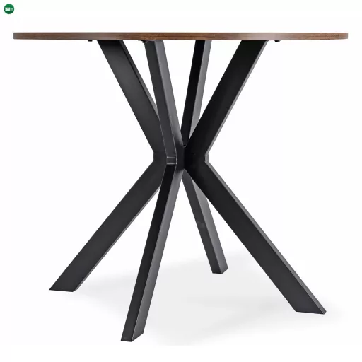Étkezőasztal 90 cm méretben, rusztikus tölgy/fekete színben LAUREN
