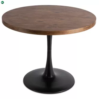   Étkezőasztal 100 cm méretben, rusztikus tölgy/fekete színben LINO