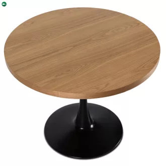  Étkezőasztal 100 cm arany tölgy / fekete színkombinációban – LINO