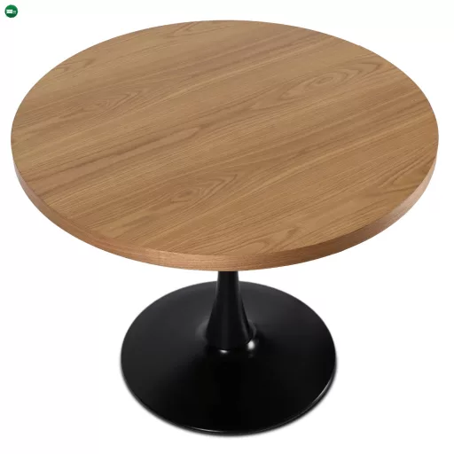 Étkezőasztal 100 cm arany tölgy / fekete színkombinációban – LINO