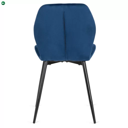 Szék sötétkék színben, bársony kárpittal. LUCKY