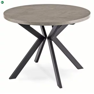   Kihúzható étkezőasztal 100–250 cm méretben, beton/fekete színben LUKAS