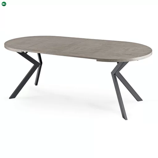 Kihúzható étkezőasztal 100–250 cm méretben, beton/fekete színben LUKAS