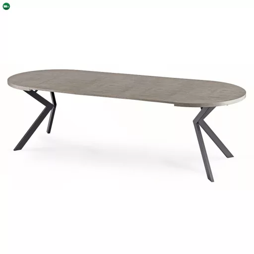 Kihúzható étkezőasztal 100–250 cm méretben, beton/fekete színben LUKAS