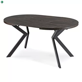   Bővíthető étkezőasztal Fekete színben. 100-250 cm Lukas