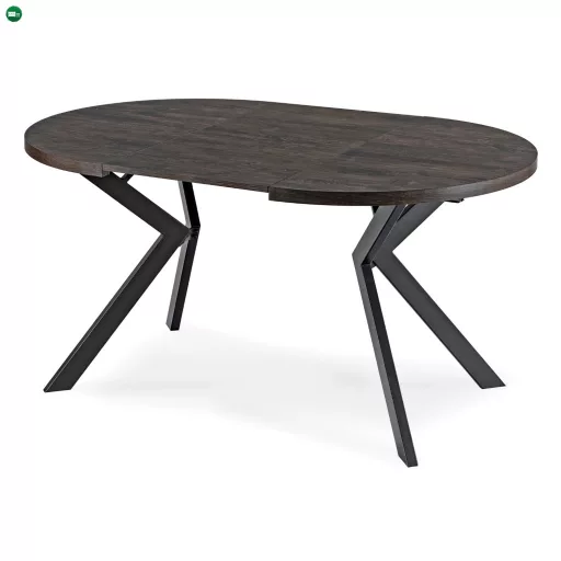 Bővíthető étkezőasztal Fekete színben. 100-250 cm Lukas
