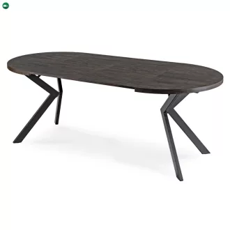   Bővíthető étkezőasztal Fekete színben. 100-250 cm Lukas
