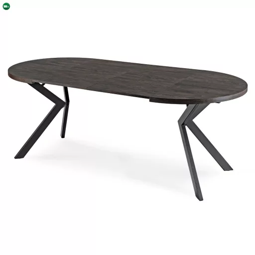 Bővíthető étkezőasztal Fekete színben. 100-250 cm Lukas