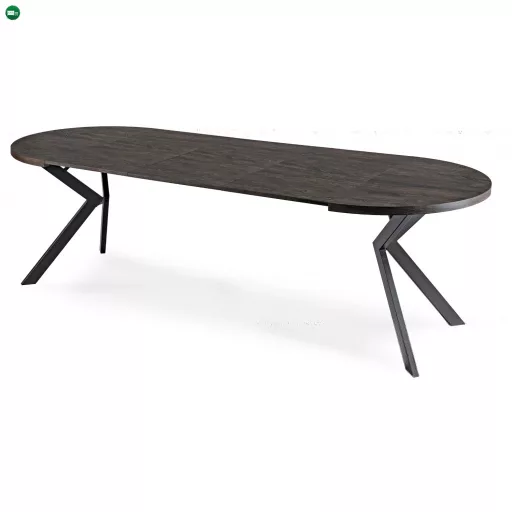 Bővíthető étkezőasztal Fekete színben. 100-250 cm Lukas