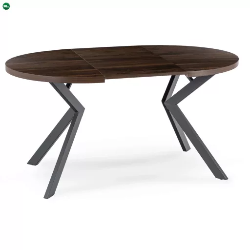 Bővíthető étkezőasztal Dió/Fekete színben. 100-250 cm Lukas