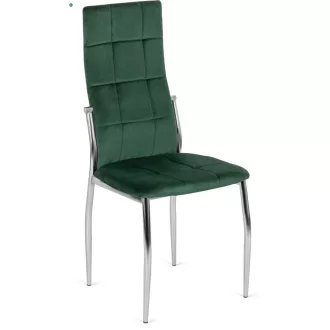 Szék zöld színben, bársony kárpittal. MOLLY