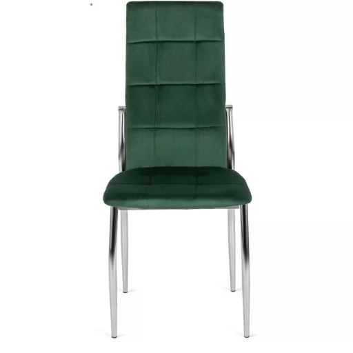Szék zöld színben, bársony kárpittal. MOLLY
