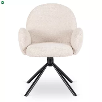 Forgószék bézs bouclé kárpittal – MUSSO