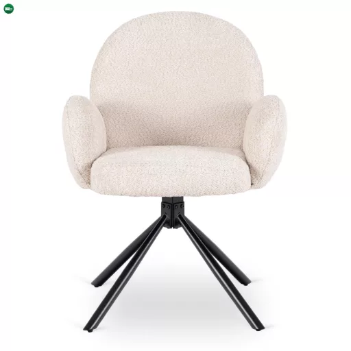 Forgószék bézs bouclé kárpittal – MUSSO