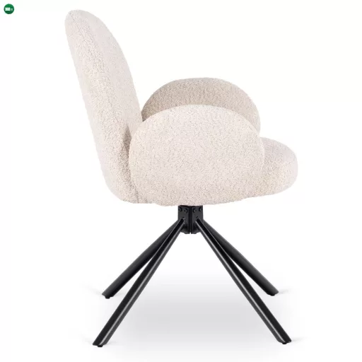 Forgószék bézs bouclé kárpittal – MUSSO