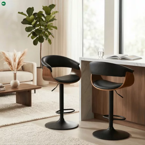 Forgó bárszék műbőr, NEVADA